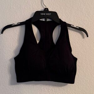 Nine West Black Racerback Sports Bra